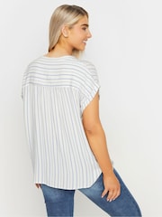M&Co White Stripe Dobby Top - Image 3 of 4