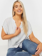 M&Co White Stripe Dobby Top - Image 4 of 4