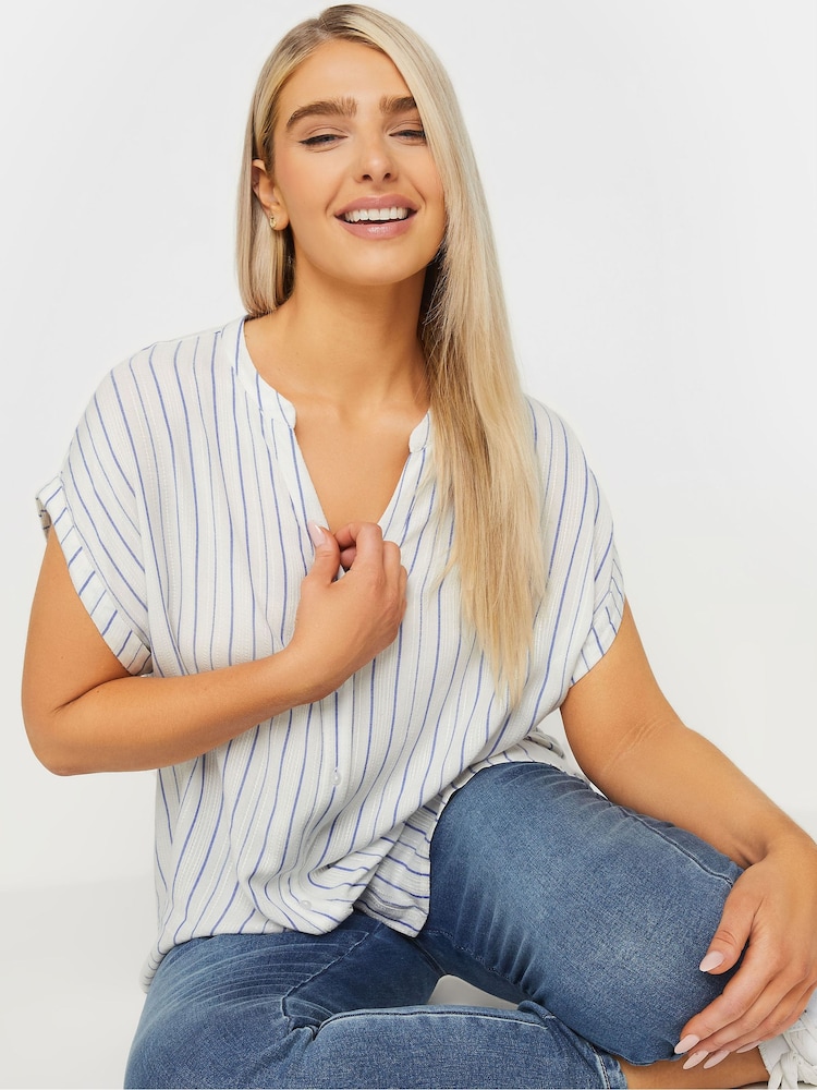 M&Co White Stripe Dobby Top - Image 4 of 4