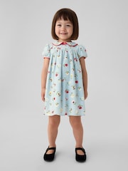Gap Light Blue DÔEN Floral Dress (6mths-5yrs) - Image 1 of 4