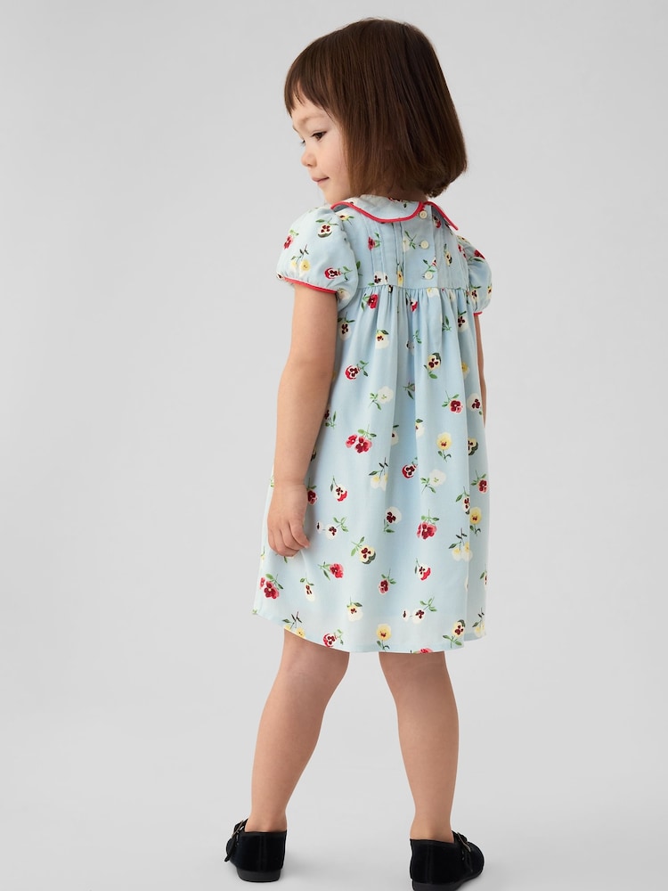 Gap Light Blue DÔEN Floral Dress (6mths-5yrs) - Image 2 of 4
