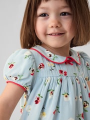 Gap Light Blue DÔEN Floral Dress (6mths-5yrs) - Image 3 of 4