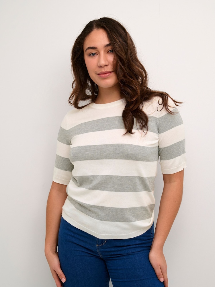 Kaffe Lizza Striped Knit Top - Image 1 of 6