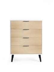 Julian Bowen White Alba 4 Drawer Wide Chest - Image 1 of 4