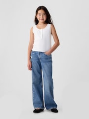 Gap White DÔEN Pointelle Sleeveless Vest (Kids) - Image 3 of 4