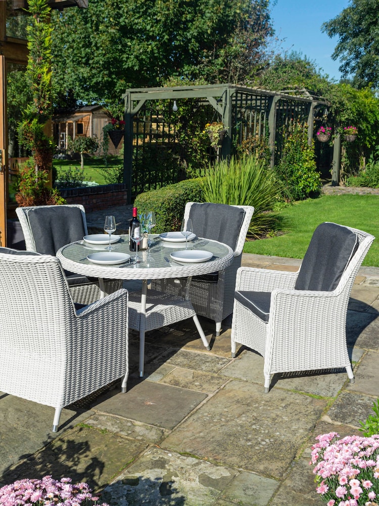 Rowlinson Grey Prestbury Garden 4 Seater Dining Set - Image 1 of 6