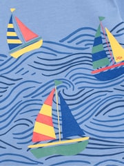 JoJo Maman Bébé Blue Sailboat Printed Top - Image 3 of 3