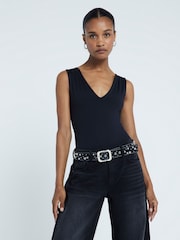 River Island Black V-Neck Bodies - Image 1 of 1
