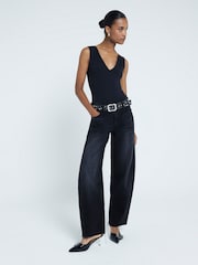 River Island Black V-Neck Bodies - Image 3 of 8