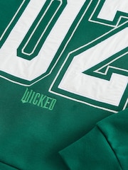 Forest Green Official Wicked Movie License Oz Varsity Green Crewneck Sweatshirt - Image 6 of 7