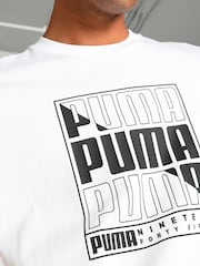 Puma White Mens GRAPHICS Box 100% Cotton T-Shirt - Image 5 of 6