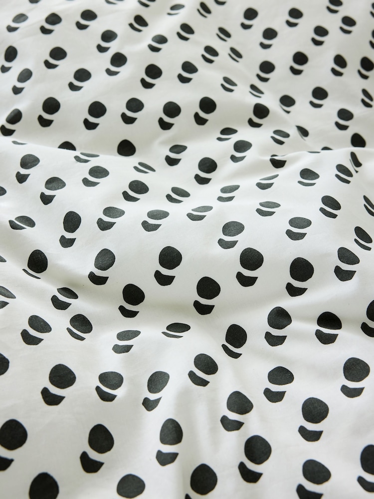 Novogratz Black Wihelmina Dot 100% Cotton Duvet Cover and Pillowcase Set - Image 2 of 4