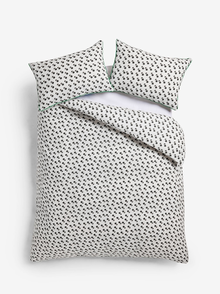 Novogratz Black Wihelmina Dot 100% Cotton Duvet Cover and Pillowcase Set - Image 4 of 4