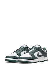 Nike Green/White Dunk Low Trainers - Image 4 of 9