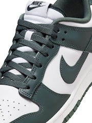 Nike Green/White Dunk Low Trainers - Image 8 of 9