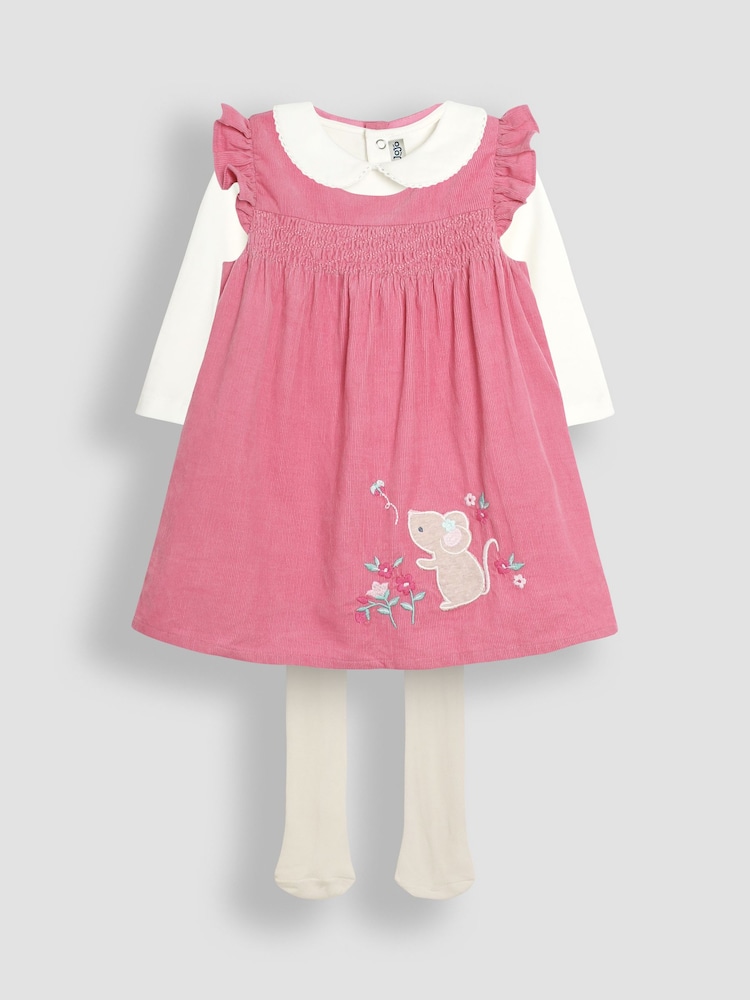 JoJo Maman Bébé Mouse Appliqué Cord Baby Dress And Top Set - Imagen 1 de 9 JoJo Maman Bébé Mouse Appliqué Cord Baby Dress And Top Set - Imagen 1 de 9