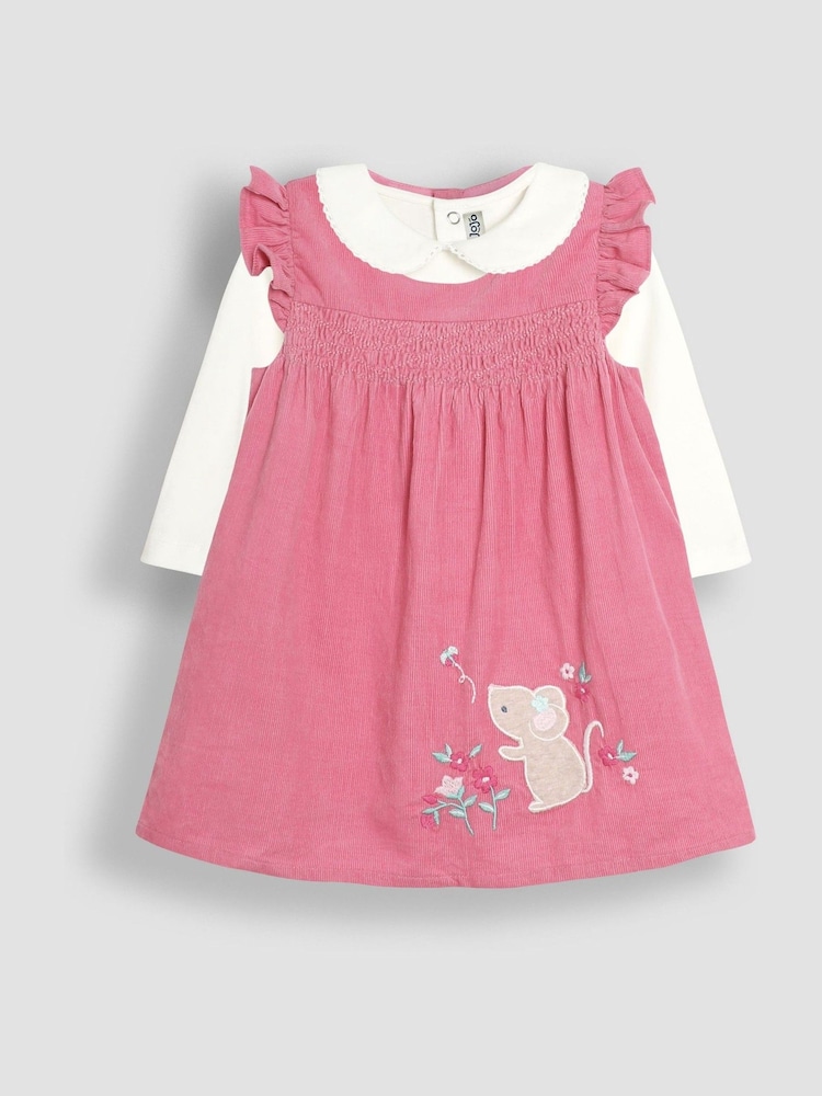 JoJo Maman Bébé Mouse Appliqué Cord Baby Dress And Top Set - Imagen 2 de 9 JoJo Maman Bébé Mouse Appliqué Cord Baby Dress And Top Set - Imagen 2 de 9