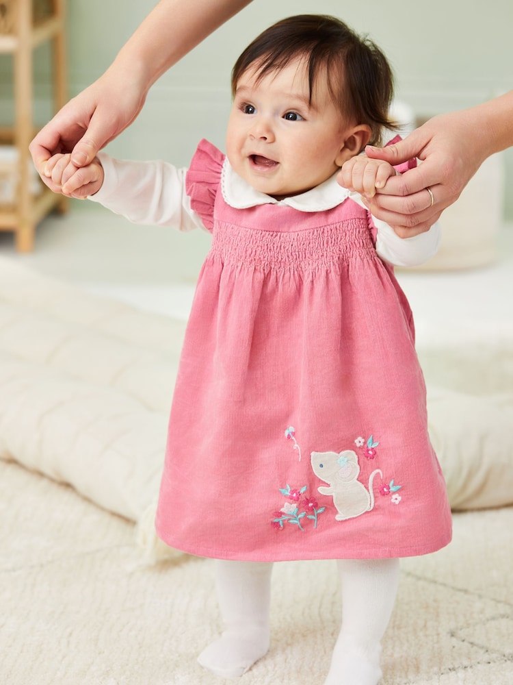 JoJo Maman Bébé Mouse Appliqué Cord Baby Dress And Top Set - Imagen 9 de 9 JoJo Maman Bébé Mouse Appliqué Cord Baby Dress And Top Set - Imagen 9 de 9