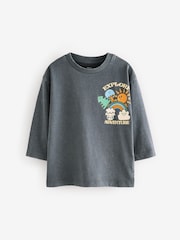 Charcoal Grey Long Sleeve T-Shirt (3mths-7yrs) - Image 5 of 8