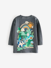 Charcoal Grey Long Sleeve T-Shirt (3mths-7yrs) - Image 6 of 8