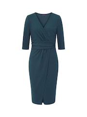 Hot Squash Petite Blue Ascot Dress - Image 3 of 3