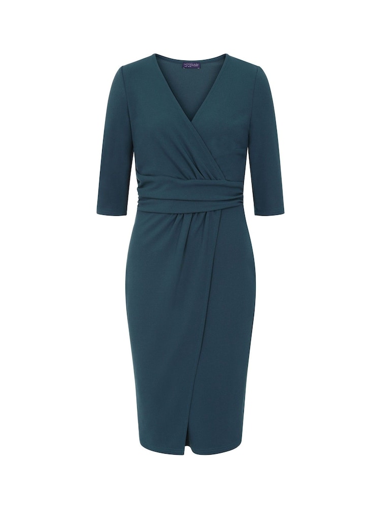 Hot Squash Petite Blue Ascot Dress - Image 3 of 3