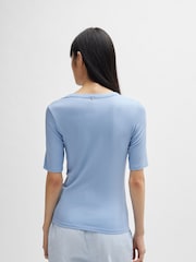 BOSS Blue Slim Fit Stretch Modal Blend T-Shirt - Image 4 of 5