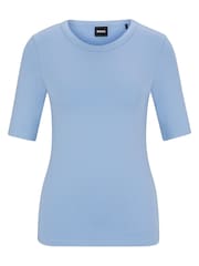 BOSS Blue Slim Fit Stretch Modal Blend T-Shirt - Image 5 of 5