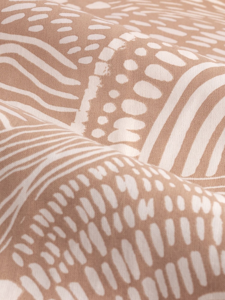 HÖEM Oat Nola Abstract Geometric Eyelet 100% Cotton Curtains - Image 5 of 5