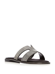 Moda in Pelle Ormay H-Strap Embellished Sliders - Image 2 of 6