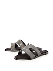 Moda in Pelle Ormay H-Strap Embellished Sliders - Image 3 of 6