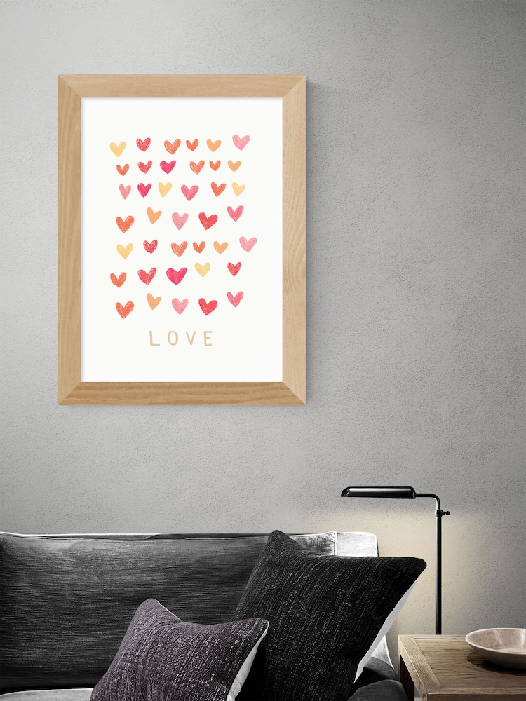 East End Prints Oak Love Heart Framed Art Print - Image 2 of 3