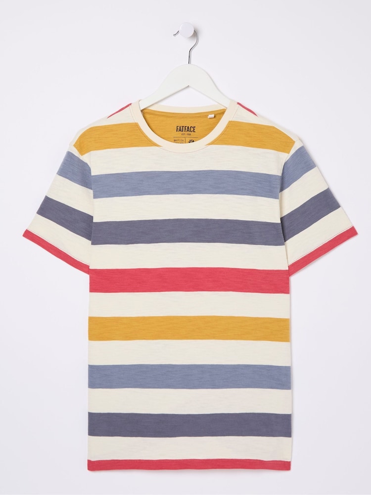 FatFace Natural Seacombe Block Stripe T-Shirt - Image 5 of 5 FatFace Natural Seacombe Block Stripe T-Shirt - Image 5 of 5