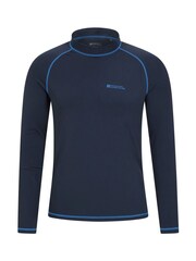 Mountain Warehouse Blue Mens Long Sleeve Rash Vest - Image 1 of 4