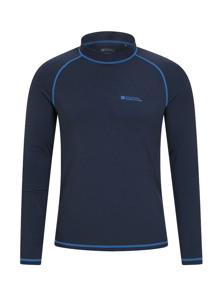 Mountain Warehouse Blue Mens Long Sleeve Rash Vest - Image 1 of 4