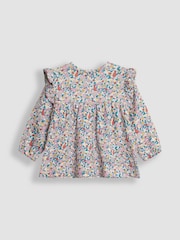 JoJo Maman Bébé Cream Homestead Friends Floral Tunic and Leggings Set - Image 2 of 5