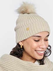 Katie Loxton Brown Knitted Hat - Image 1 of 4