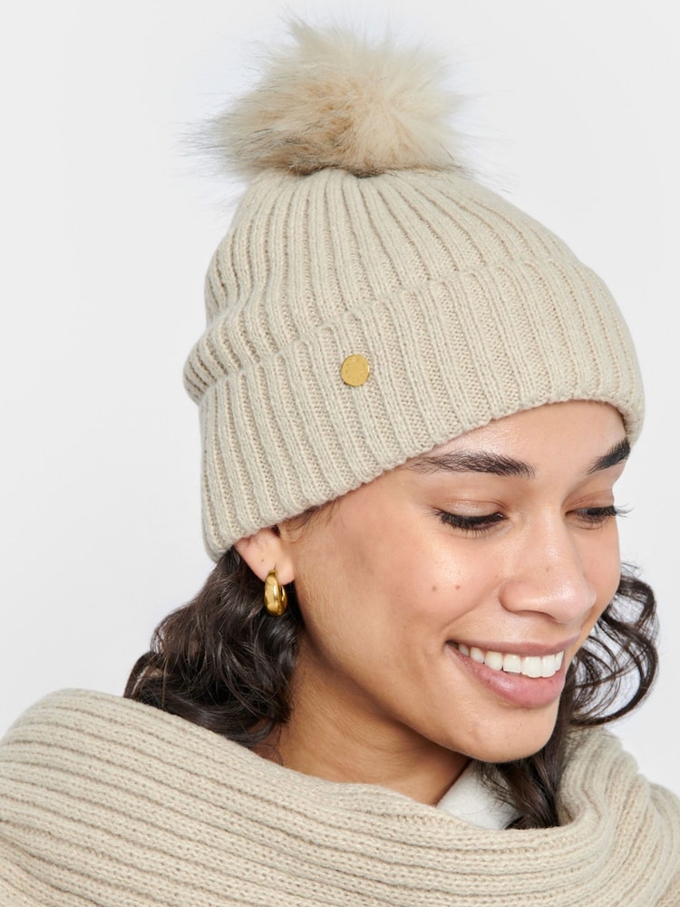 Katie Loxton Brown Knitted Hat - Image 1 of 4
