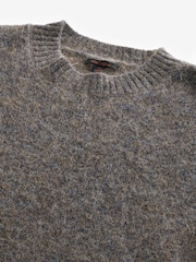 Серый - Relaxed Fit Signature Brushed Alpaca/Wool Mix Crew Jumper - Image 6 of 7