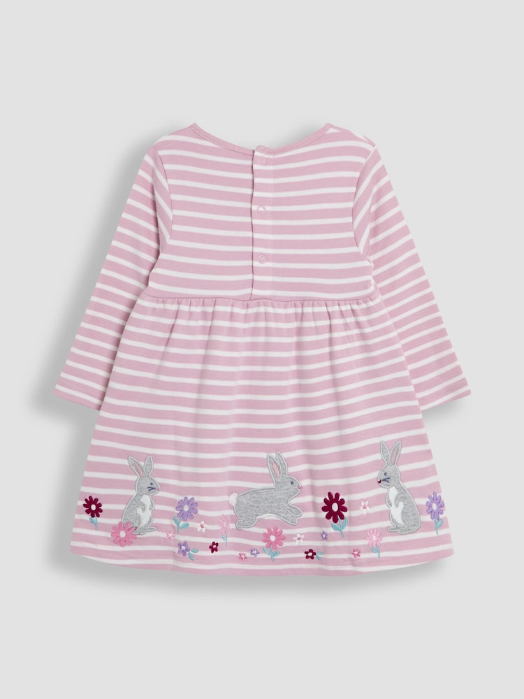 JoJo Maman Bébé Pink Appliqué Dress - Image 2 of 3