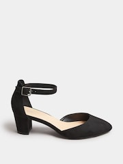 Long Tall Sally Black Micro Point Two Part Mid Heels - Image 2 of 4