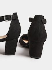Long Tall Sally Black Micro Point Two Part Mid Heels - Image 4 of 4