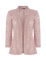 Roman Pink Floral Lace Blazer Jacket - Image 5 of 5