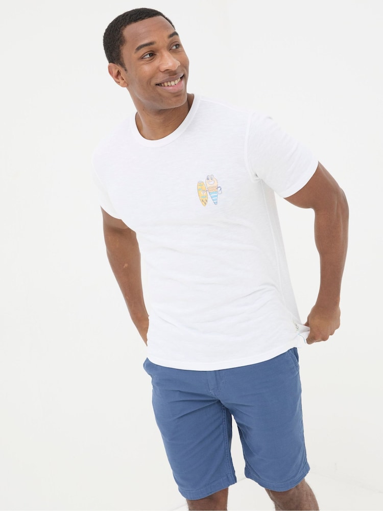FatFace Judes White Sundae Best T-Shirt - Image 1 of 6