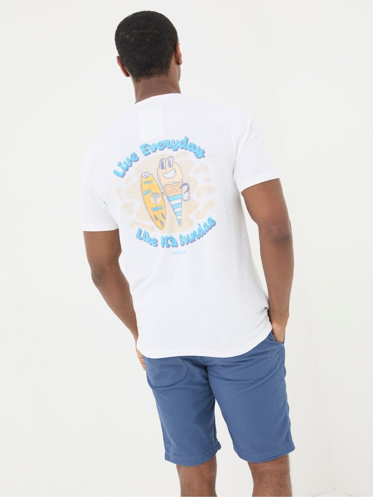 FatFace Judes White Sundae Best T-Shirt - Image 2 of 6