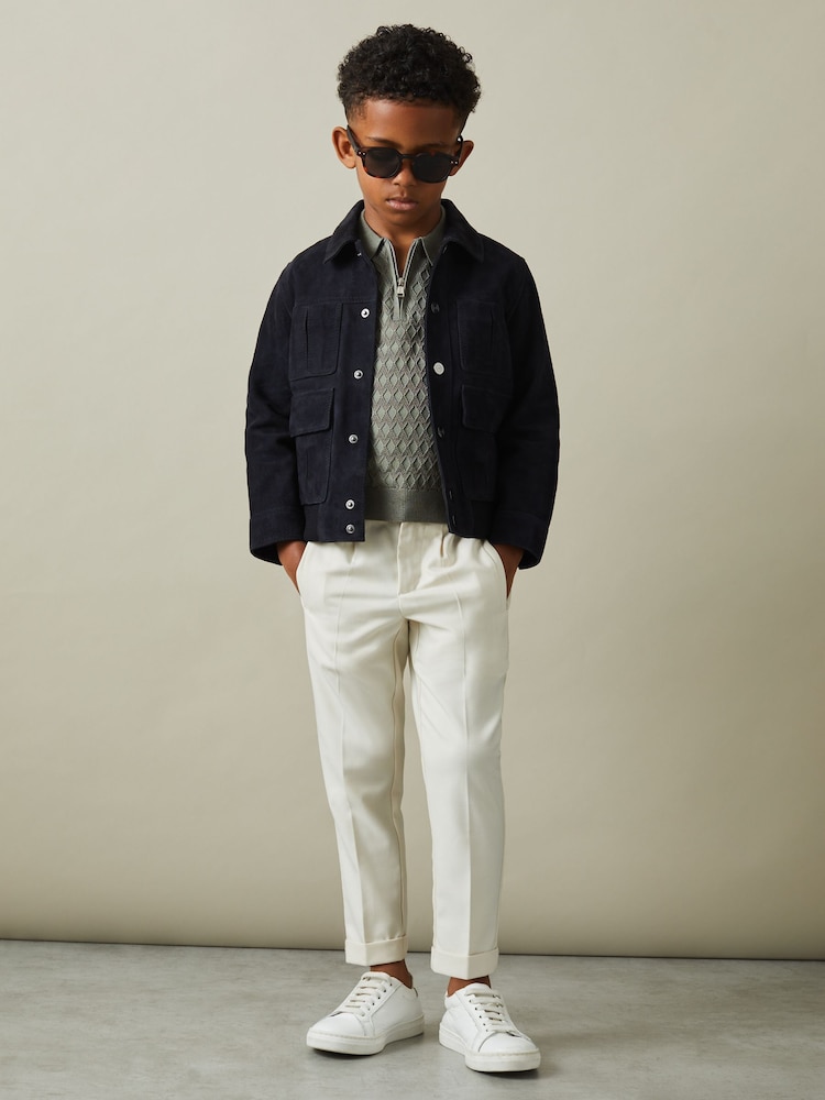 Reiss Rizzo Half Zip Knitted Polo Shirt - Imagen 1 de 4