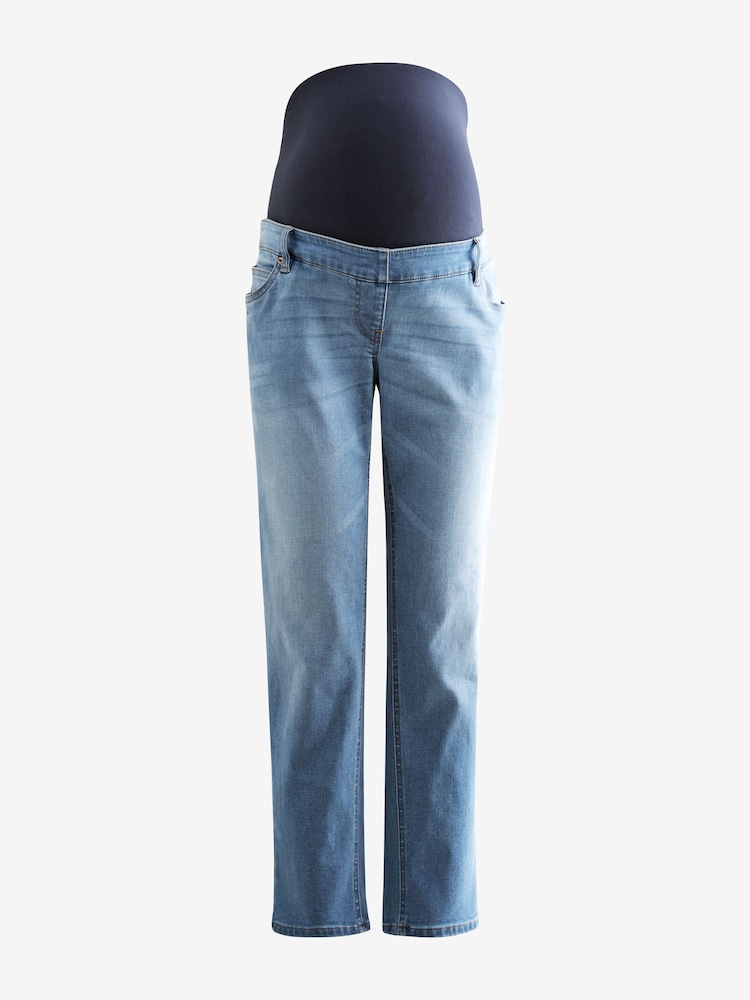 Mid Blue Mom Maternity Denim Jeans - Image 6 of 9