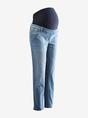 Mid Blue Mom Maternity Denim Jeans - Image 7 of 9