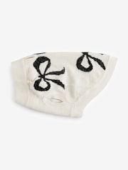 White and Black Tinsel Bow Christmas Dog Jumper - Image 4 of 8