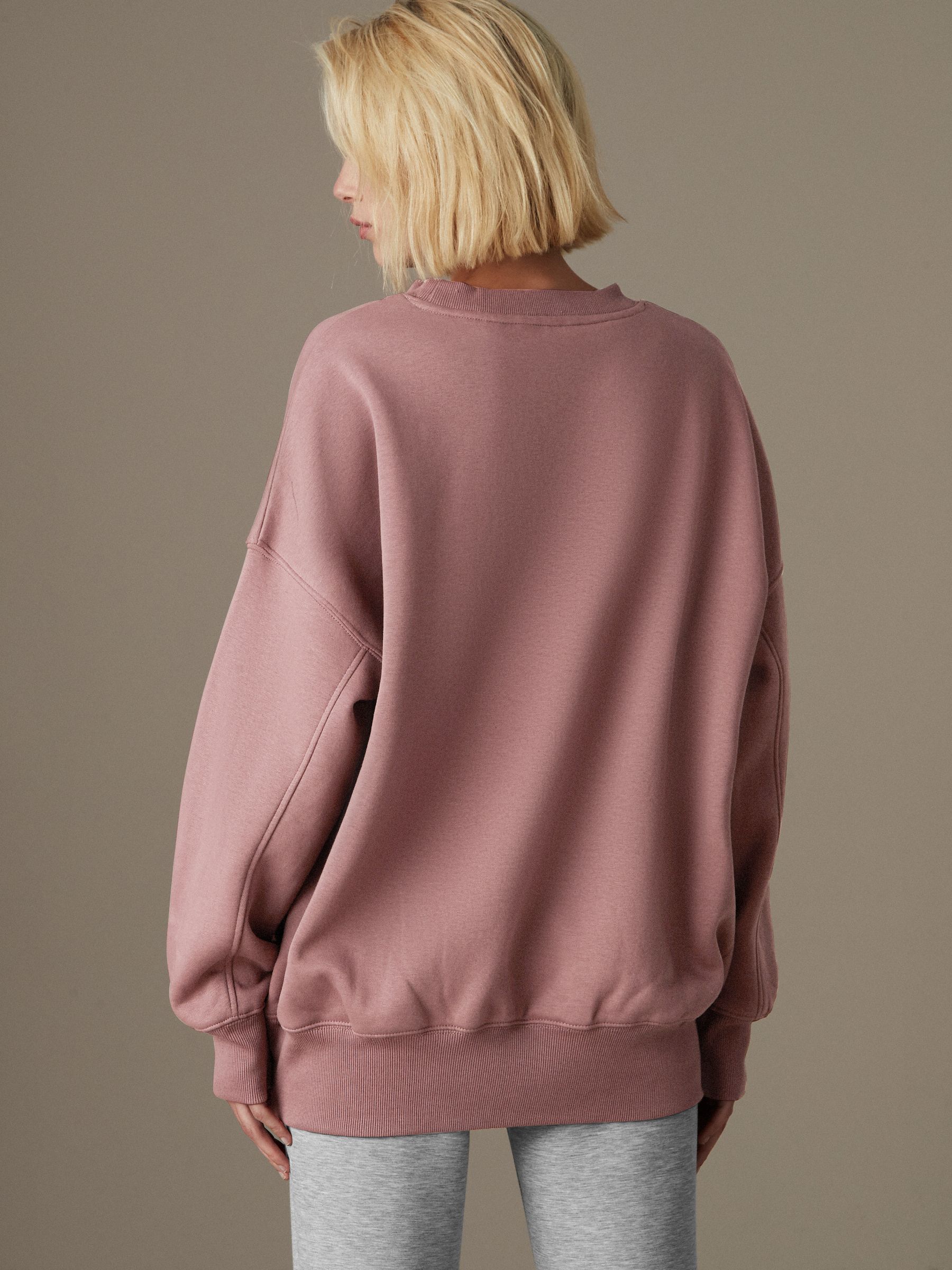 Buy Taupe Brown Oversized Relaxed Fit Heavyweight Brushed
